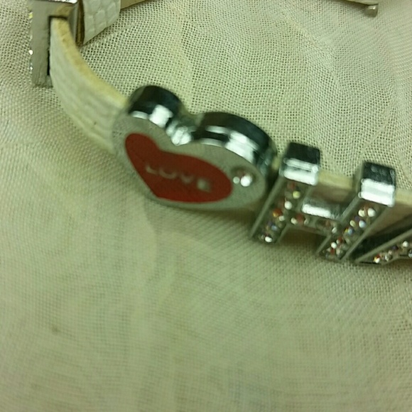 Leather Bracelet Crystal & Enameled I ❤️ HARRY Collectible Vintage - Picture 2 of 8